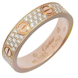 Anello Mini Love Cartier Au750 con Diamante Taglia 8