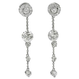 Autre Marque Orecchini in diamante in platino Pt900 Design Catch