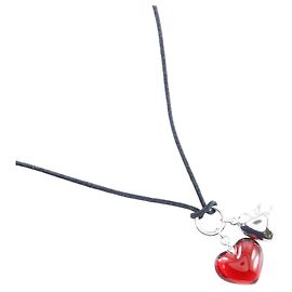 Autre Marque Choker Doppio Cuore Baccarat in Argento 925