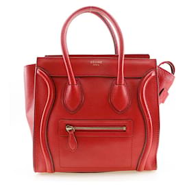 Borsa a mano in pelle Celine Luggage Micro Shopper - Céline
