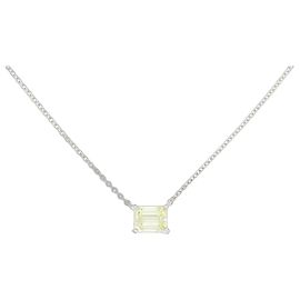 Autre Marque Platin PT900 PT850 Diamant Halskette