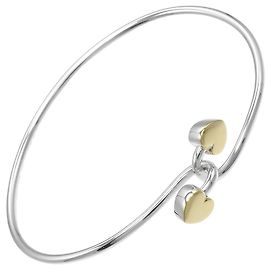 Bracciale Doppio Cuore in Argento 925 Au750 di Tiffany & Co.