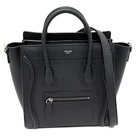 Borsa Celine Luggage Nano in pelle di vitello martellata 2 in 1 - Céline