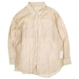 Autre Marque TRANSPARENTE MILITÄRSHIRT JOURNAL STANDARD 20SS Baumwoll-Polyester-Hemd