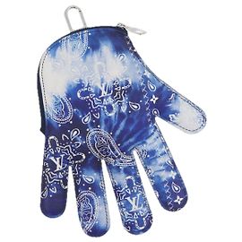 LOUIS VUITTON Bandana Monogram Pouch HIGH 5 Bianco Blu M81410 LV Auth ARZ477SAM