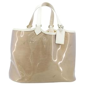 LOUIS VUITTON Epi Plage Lagoon Bay Tote Bag Weiß Transparent M92151 LV Auth LNZ349