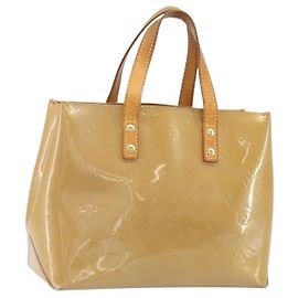 LOUIS VUITTON Monogram Vernis Reade PM Hand Bag Noisette M91334 LV Auth ka2870