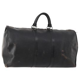 LOUIS VUITTON Epi Keepall 55 Borsa Boston Nera M42952 LV Auth 166220