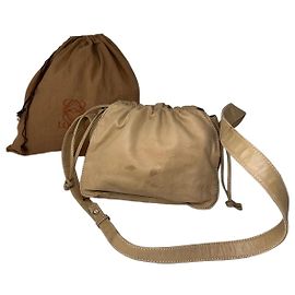Bolsa de ombro de couro Loewe Madrid vintage bege