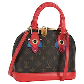 LOUIS VUITTON Bolso de Mano Alma BB Monograma Totem Rojo M41659 LV Auth LNZ513SAM