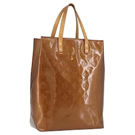LOUIS VUITTON Monogram Vernis Reade MM Borsa a Mano Bronzo M91143 LV Auth ka3006