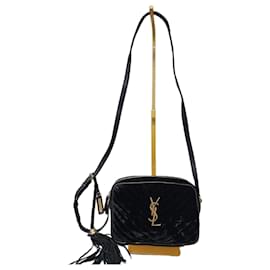 YVES SAINT LAURENT Borsa a Tracolla Loulou in Velluto Trapuntato Nera