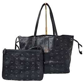 MCM Visetos Medium Liz Sac Cabas Réversible/Pochette Noir