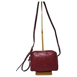 Borsa a tracolla Lou Camera in pelle Saint Laurent bordeaux