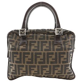 Borsa a mano in tela di nylon Zucca di Fendi