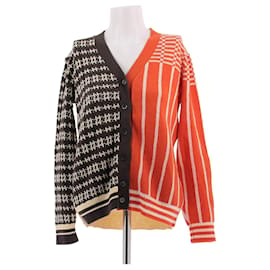 Cardigan tricolore a righe in lana - Marni