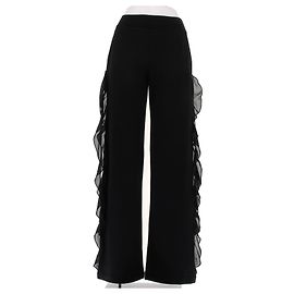 Blumarine Schwarze Rüschensporthosen aus Baumwolle