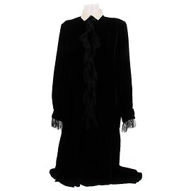Christian Dior Langes Kleid aus schwarzem Samt