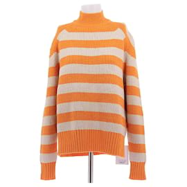 Orange gestreifter Baumwollstrick - Jacquemus