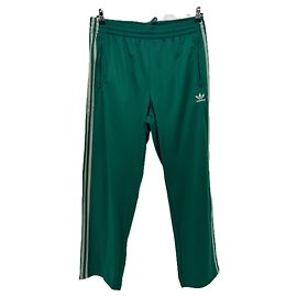 Calças Adidas Verdes com Listras Laterais