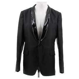 Comme Des Garcons Giacca da abito nera in nylon