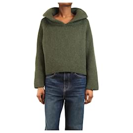 Grüner grob gestrickter Kaschmirpullover - Größe XS - Khaite