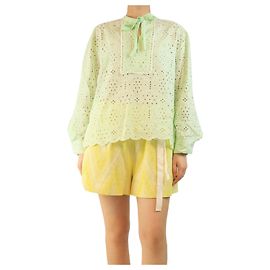 Baum und Pferdgarten Blusa in broderie anglaise verde - taglia UK 10