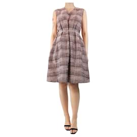 Vestido midi rosa sin mangas con fruncidos - talla UK 8 - Marni