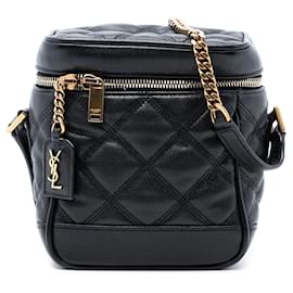 Borsa Vanity trapuntata Grain de Poudre nera Saint Laurent 80s