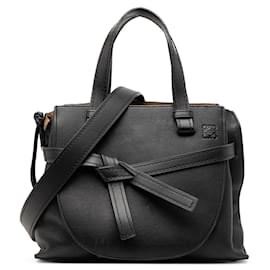 LOEWE Borsa a mano in pelle nera Gate piccola - Loewe