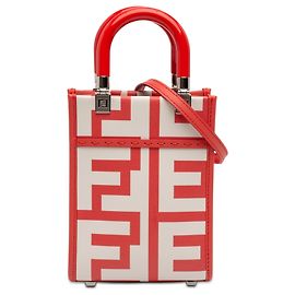 Fendi Mini Borsa Sunshine Shopper in Pelle Bianca Marc Jacobs
