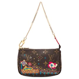 Mini Pochette Accessoires Vivienne Natale in Monogramma Marrone Louis Vuitton