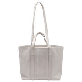 Borsa East West Shopper Barbes di Balenciaga in pelle bianca