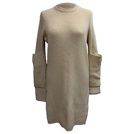 Abito in cashmere beige a coste Joseph