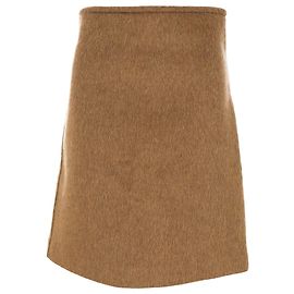 Falda A-line en lana marrón de Bottega Veneta
