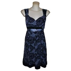 Luisa Spagnoli Kleid aus Seide und Viskose blau Größe 40