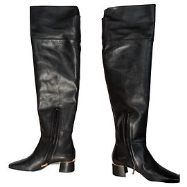 Stivali alti Jimmy Choo Loren in pelle nera 41