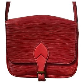Borsa a Spalla Cartouchiere MM in Pelle Epi Louis Vuitton