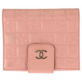 Portafoglio bi-fold in pelle di agnello vintage Chanel