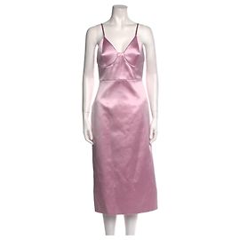 Vestido Gucci de seda duchesse rosa