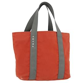 PRADA Borsa sportiva in tela arancione Auth 173993