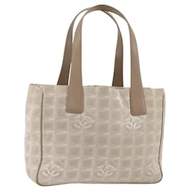 CHANEL Nuova Borsa Tote da Viaggio Nylon Beige CC Auth 174068