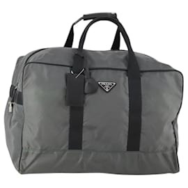 Borsa Boston PRADA in nylon grigio argento autentica am10771 - Prada