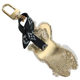 LOUIS VUITTON Llave Bijoux Sac Gato Volador metal Oro MP2284 Auth ARZ170SM