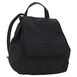 PRADA Rucksack aus Nylon Schwarz Gold Auth 172266