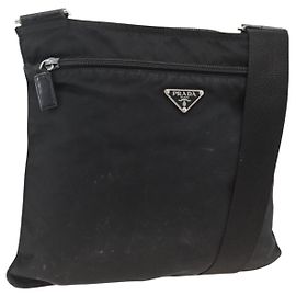 Borsa a Spalla PRADA Nylon Nero Argento Autentica ka2916