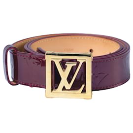 Cintura LV in Vernice Monogramma Amarante di Louis Vuitton