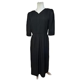 Vintage Givenchy Wollkleid M Schwarz