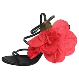 Dolce & Gabbana Décolleté in raso con dettaglio floreale nero - taglia EU 38