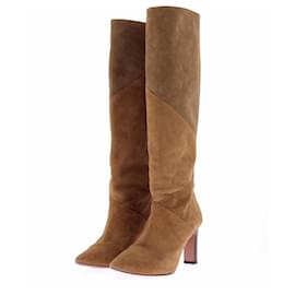 Botines Ba&Sh de ante color camel talla 38